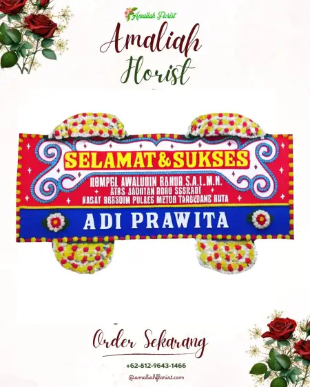 Papan Bunga Ucapan Selamat Galih Lunik
